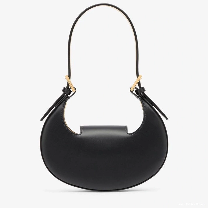 Affordable Fendi Black Cookie Leather Calf Hobo In Bag Mini 0820